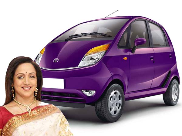 ಟಾಟಾ ನ್ಯಾನೋಗೆ ಮನ ಸೋತ ಸೌಂದರ್ಯ ರಾಣಿ ಹೇಮಾ ಮಾಲಿನಿ
