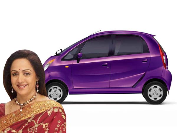 ಟಾಟಾ ನ್ಯಾನೋಗೆ ಮನ ಸೋತ ಸೌಂದರ್ಯ ರಾಣಿ ಹೇಮಾ ಮಾಲಿನಿ