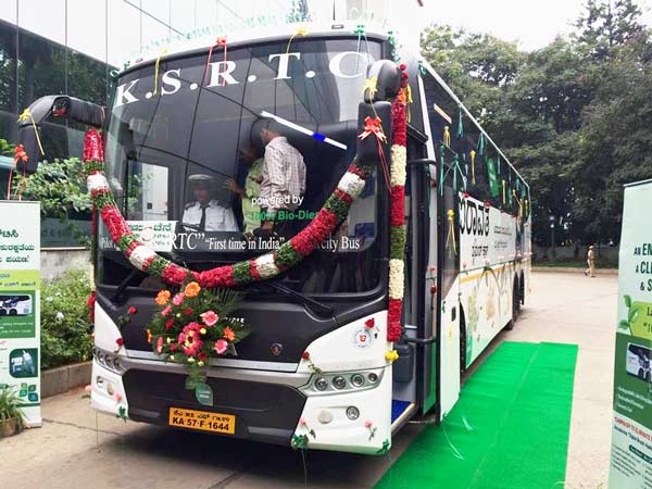 ದೇಶದ ಪ್ರಪ್ರಥಮ ಬಯೋಡೀಸೆಲ್ ಚಾಲಿತ ಬಸ್ಸುಗಳಿಗೆ ಬೆಂಗಳೂರಿನಲ್ಲಿ ಚಾಲನೆ