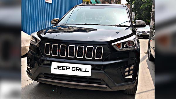 ಜೀಪ್ ಕಂಪಾಸ್ ಗ್ರೀಲ್ ಹೊಂದಿರೋ ಹ್ಯುಂಡೈ ಕ್ರೇಟಾ ಮಾಡಿಫೈ ಕಾರು