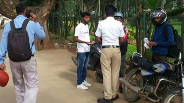 ಫುಟ್ಪಾತ್ ಮೇಲೆ ಗಾಡಿ ಚಲಾಯಿಸುವಾಗ ಸಿಕ್ಕಕೊಂಡ್ರೆ ಶಿಕ್ಷೆ ಗ್ಯಾರಂಟಿ..