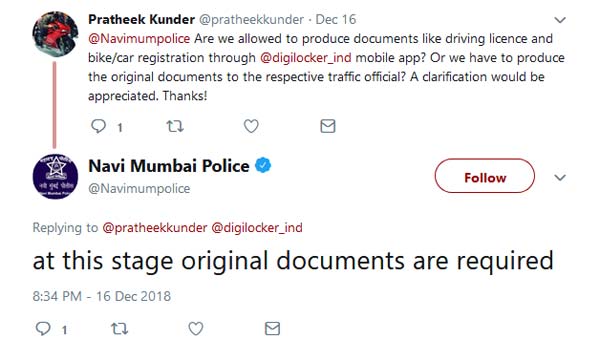 ಗೊಂದಲದಲ್ಲಿ ವಾಹನ ಸವಾರರು - ಡಿಜಿಲಾಕರ್ಗೆ ಇಲ್ಲವೇ ಮಾನ್ಯತೆ.?