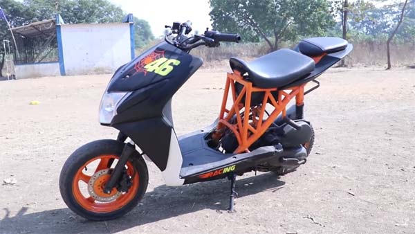 ಕೆಟಿಎಂ ಆರ್ಸಿ ಬೈಕಿನ ರೂಪದಲ್ಲಿ ಮಿಂಚಿದ ಹೋಂಡಾ ಡಿಯೋ..!