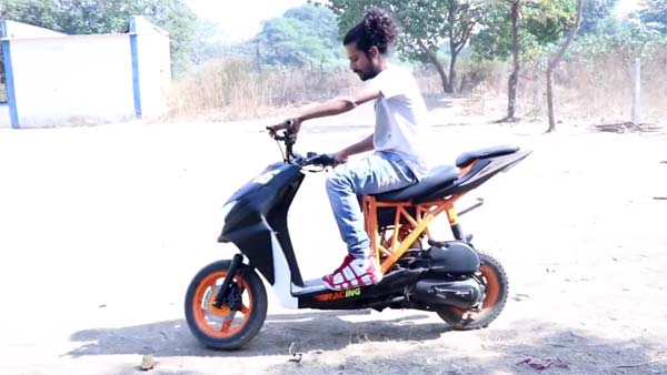 ಕೆಟಿಎಂ ಆರ್ಸಿ ಬೈಕಿನ ರೂಪದಲ್ಲಿ ಮಿಂಚಿದ ಹೋಂಡಾ ಡಿಯೋ..!