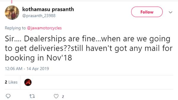 ಜಾವಾ ಬೈಕ್ ಸಂಸ್ಥೆಯ ವಿರುದ್ದ ಸಿಡಿದೆದ್ದ ಗ್ರಾಹಕರು