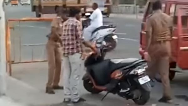 ನೋ ಪಾರ್ಕಿಂಗ್ನಲ್ಲಿದ್ದ ಹೋಂಡಾ ಡಿಯೋ ಸ್ಕೂಟರ್ ಪೀಸ್ ಪೀಸ್ ಮಾಡಿದ ಪೊಲೀಸ್..!