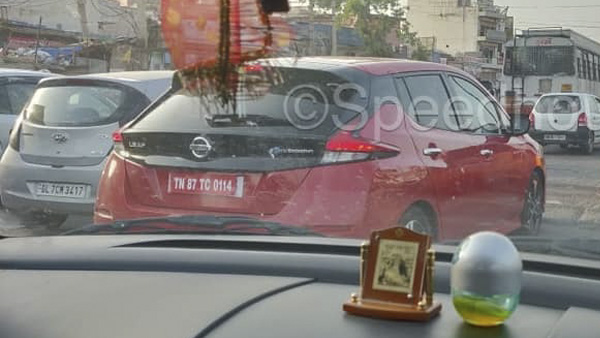 ಮೊದಲ ಬಾರಿಗೆ ಸ್ಪಾಟ್ ಟೆಸ್ಟಿಂಗ್ ವೇಳೆ ಕಾಣಿಸಿಕೊಂಡ ನಿಸ್ಸಾನ್ ಲೀಫ್ ಎಲೆಕ್ಟ್ರಿಕ್ ಕಾರು