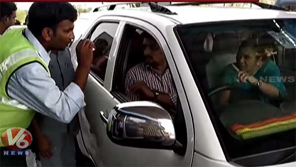 ರೂ. 56 ಟೋಲ್ ಸುಂಕ ಕಟ್ಟದೆ ಸಿಬ್ಬಂದಿ ಮೇಲೆ ದರ್ಪ ತೋರಿದ ಸಚಿವರ ಪತ್ನಿ..!