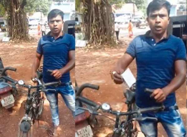 ಮಾರುತಿ ಸುಜುಕಿ ಕಾರು ಚಾಲಕಿಗೆ ಹೆಲ್ಮೆಟ್ ಹಾಕಿಲ್ಲವೆಂದು ದಂಡ ಹಾಕಿದ ಪೊಲೀಸರು