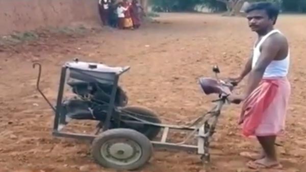 ಸ್ಕೂಟರ್ ಬಿಡಿಭಾಗಗಳಿಂದಲೇ ಅಗ್ಗದ ಬೆಲೆಯ ಟ್ರಾಕ್ಟರ್ ನಿರ್ಮಾಣ ಮಾಡಿದ ರೈತ