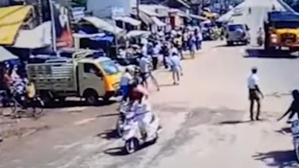 ಯಮರೂಪಿ ಟ್ರಕ್ನಿಂದ ಬಾಲಕನ ಪ್ರಾಣ ಉಳಿಸಿದ ಪೊಲೀಸಪ್ಪ..!