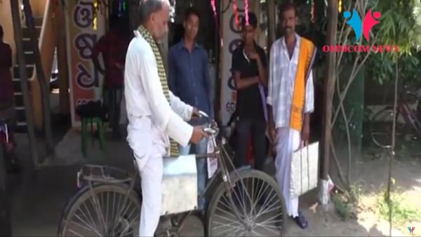 ಸೈಕಲ್ಲನ್ನು ಎಲೆಕ್ಟ್ರಿಕ್ ಬೈಕ್ ಆಗಿ ಬದಲಿಸಿದ ರೈತ..!