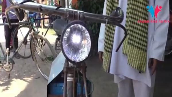 ಸೈಕಲ್ಲನ್ನು ಎಲೆಕ್ಟ್ರಿಕ್ ಬೈಕ್ ಆಗಿ ಬದಲಿಸಿದ ರೈತ..!