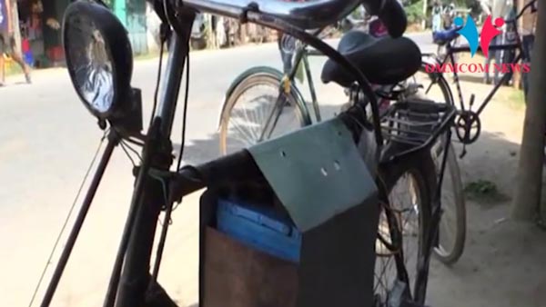 ಸೈಕಲ್ಲನ್ನು ಎಲೆಕ್ಟ್ರಿಕ್ ಬೈಕ್ ಆಗಿ ಬದಲಿಸಿದ ರೈತ..!