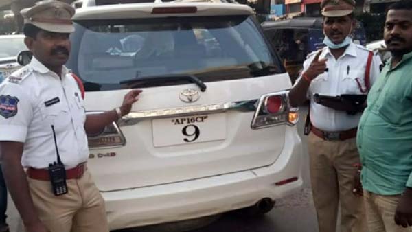 ದೋಷಪೂರಿತ ನಂಬರ್ಪ್ಲೇಟ್ ಹೊಂದಿದ್ದ ಕಾರಿಗೆ ಪೊಲೀಸರು ಮಾಡಿದ್ದೇನು?