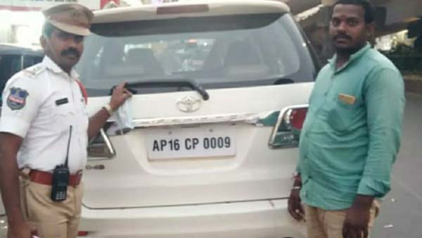 ದೋಷಪೂರಿತ ನಂಬರ್ಪ್ಲೇಟ್ ಹೊಂದಿದ್ದ ಕಾರಿಗೆ ಪೊಲೀಸರು ಮಾಡಿದ್ದೇನು?