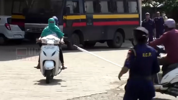 ಲಾಕ್ಡೌನ್ ಎಫೆಕ್ಟ್: ತಪ್ಪಿಸಿಕೊಳ್ಳಲು ಯತ್ನಿಸಿ ತಗ್ಲಾಕಿಕೊಂಡ ಯುವತಿಯರು..!