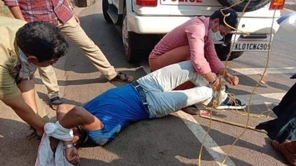 ಲಾಕ್ ಡೌನ್ ವೇಳೆಯಲ್ಲಿ ಜಾಲಿ ರೈಡಿಗೆ ಹೋದ ಯುವಕನಿಗೆ ಬಿತ್ತು ಗೂಸಾ..!