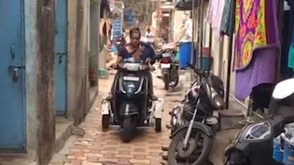 ಲಾಕ್ಡೌನ್ ಎಫೆಕ್ಟ್: ಮಗನನ್ನು ಕರೆತರಲು 1,400 ಕಿ.ಮೀ ಸ್ಕೂಟರ್ ಸವಾರಿ ಮಾಡಿದ ದಿವ್ಯಾಂಗ ಮಹಿಳೆ..!