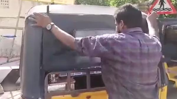 ಲಾಕ್ಡೌನ್ ಎಫೆಕ್ಟ್: ಆಟೋ ರಿಕ್ಷಾವನ್ನೆ ದಿನಸಿ ಅಂಗಡಿಯಾಗಿ ಬದಲಿಸಿದ ಆಟೋ ಡ್ರೈವರ್