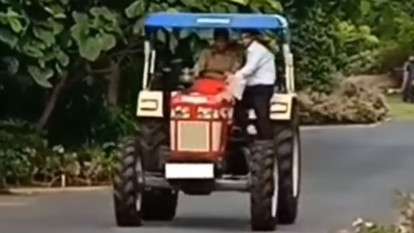 ಲಾಕ್ಡೌನ್ ಎಫೆಕ್ಟ್: ಹೊಸ ವಾಹನದಲ್ಲಿ ಕಾಣಿಸಿಕೊಂಡ ಎಂಎಸ್ ಧೋನಿ