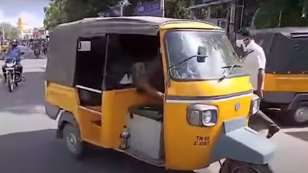 ಲಾಕ್ಡೌನ್ ಎಫೆಕ್ಟ್: ಆಟೋ ರಿಕ್ಷಾವನ್ನೆ ದಿನಸಿ ಅಂಗಡಿಯಾಗಿ ಬದಲಿಸಿದ ಆಟೋ ಡ್ರೈವರ್
