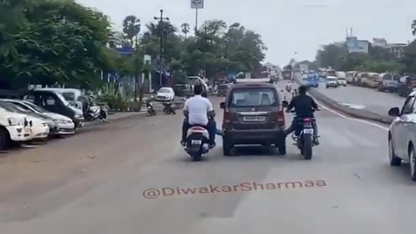 ಕೆಟ್ಟು ನಿಂತ ವಾಹನಗಳನ್ನು ತಳ್ಳುವ ಜನಪ್ರಿಯ ವಿಧಾನವಿದು