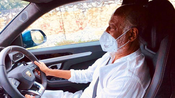 ಲ್ಯಾಂಬೊರ್ಗಿನಿ ಉರುಸ್ ಕಾರು ಚಾಲನೆ ವೇಳೆ ಕಾಣಿಸಿಕೊಂಡ ತಲೈವಾ