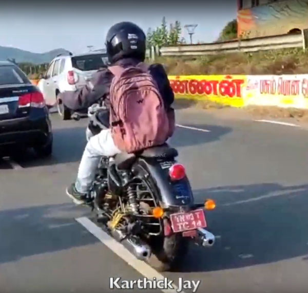 ಸ್ಪಾಟ್ ಟೆಸ್ಟ್ನಲ್ಲಿ ಕಾಣಿಸಿಕೊಂಡ ಹೊಸ ರಾಯಲ್ ಎನ್ಫೀಲ್ಡ್ 650ಸಿಸಿ ಕ್ರೂಸರ್