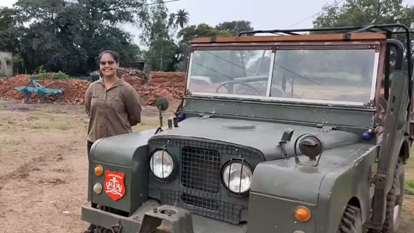 50 ವರ್ಷ ಹಳೆಯ ಎಸ್ಯುವಿ ಚಾಲನೆ ಮಾಡಿದ ಬಾಲಕಿ