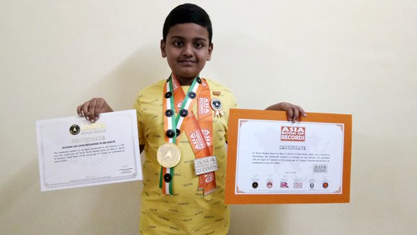 ಅಪರೂಪದ ವಿಶ್ವ ದಾಖಲೆ ನಿರ್ಮಿಸಿದ ಏಳು ವರ್ಷದ ಬಾಲಕ