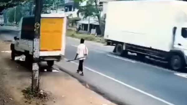 ಪವಾಡ ಸದೃಶ ರೀತಿಯಲ್ಲಿ ಅಪಘಾತದಿಂದ ಪಾರಾದ ಕಾರ್ಮಿಕ