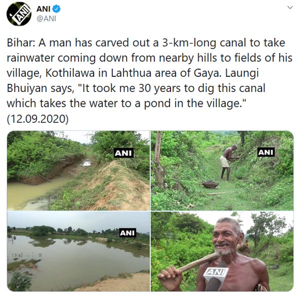 3 ಕಿ.ಮೀ ಕಾಲುವೆ ತೊಡಿ ಊರಿಗೆ ನೀರು ತಂದ ಆಧುನಿಕ ಭಗೀರಥನಿಗೆ ಟ್ರಾಕ್ಟರ್ ನೀಡಿದ ಆನಂದ್ ಮಹೀಂದ್ರಾ