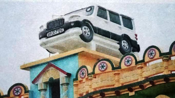 ನೆಚ್ಚಿನ ಕಾರಿನ ಆಕಾರದಲ್ಲಿ ವಾಟರ್ ಟ್ಯಾಂಕ್ ನಿರ್ಮಿಸಿದ ಕಾರು ಪ್ರೇಮಿ
