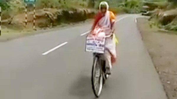 ದೇವರ ದರ್ಶನಕ್ಕಾಗಿ 2,200 ಕಿ.ಮೀ ದೂರ ಸೈಕಲ್ ತುಳಿಯುತ್ತಿರುವ 68 ವರ್ಷದ ಮಹಿಳೆ