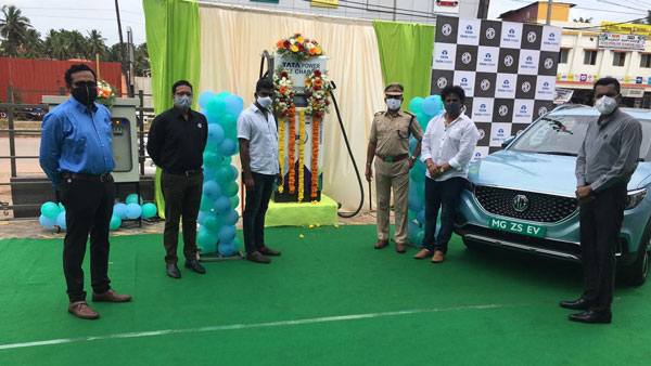 ಮಂಗಳೂರಿನಲ್ಲಿ ಎಲೆಕ್ಟ್ರಿಕ್ ವಾಹನ ಚಾರ್ಜಿಂಗ್ ಕೇಂದ್ರವನ್ನು ತೆರೆದ ಎಂಜಿ ಮೋಟಾರ್