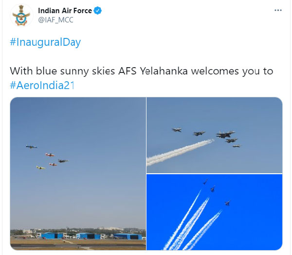 ಕರೋನಾ ಸಾಂಕ್ರಾಮಿಕದ ನಡುವೆಯೇ ಆರಂಭಗೊಂಡ 13ನೇ ಆವೃತ್ತಿಯ ಏರೋ ಇಂಡಿಯಾ