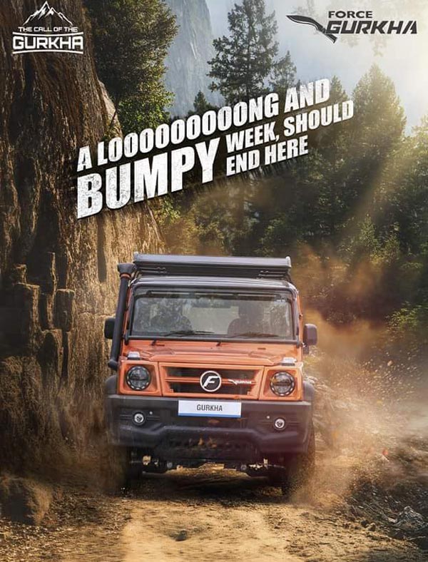 ಬಿಎಸ್ 6 ಫೋರ್ಸ್ ಗೂರ್ಖಾ ಕಾರಿನ ಉತ್ಪಾದನಾ ಆವೃತ್ತಿಯ ಚಿತ್ರ ಬಹಿರಂಗ