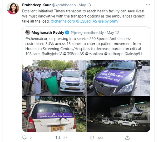 ವಿಶೇಷ ಕಾರ್ ಆಂಬ್ಯುಲೆನ್ಸ್ಗಳಿಗೆ ಚಾಲನೆ ನೀಡಿದ ಮಹಾನಗರ ಪಾಲಿಕೆ ಆಯುಕ್ತ