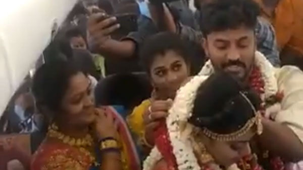 ಲಾಕ್ಡೌನ್ ಕಾರಣಕ್ಕೆ ವಿಮಾನದಲ್ಲಿ ಮದುವೆಯಾದ ಯುವಕ