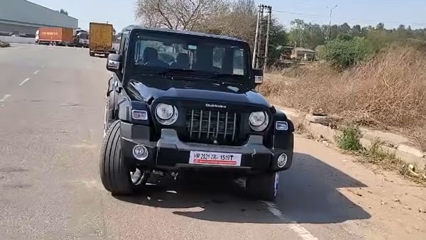 22 ಇಂಚಿನ ಅಲಾಯ್ ವ್ಹೀಲ್ನೊಂದಿಗೆ ಮಾಡಿಫೈಗೊಂಡ ಥಾರ್ ಎಸ್ಯುವಿ