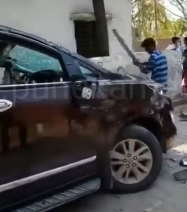 ಪೊಲೀಸರ ಮೇಲೆ ಹಲ್ಲೆ ನಡೆಸಿ ವಾಹನ ಜಖಂಗೊಳಿಸಿದ ಕ್ರಿಮಿನಲ್'ಗಳು