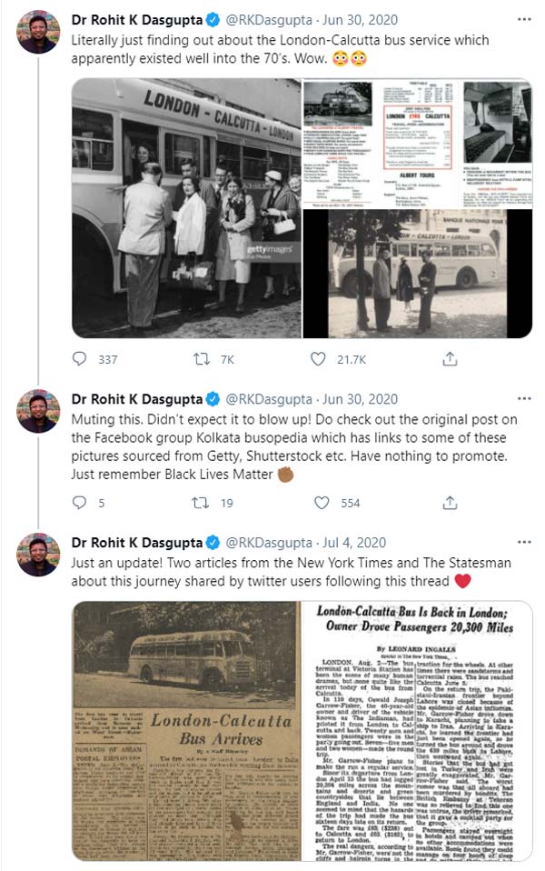 1960ರ ದಶಕದಲ್ಲಿಯೇ ಕೋಲ್ಕತ್ತಾ - ಲಂಡನ್ ನಡುವೆ ಹಲವು ಬಾರಿ ಸಂಚರಿಸಿತ್ತು ಈ ಬಸ್