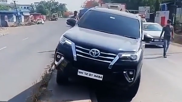 ಟ್ರಾಫಿಕ್ ಜಾಮ್ನಲ್ಲಿ ಸಿಲುಕಿದ್ದ ಟೊಯೊಟಾ ಫಾರ್ಚೂನರ್ ಸರಾಗವಾಗಿ ಮುಂದೆ ಸಾಗಿದ್ದು ಹೀಗೆ