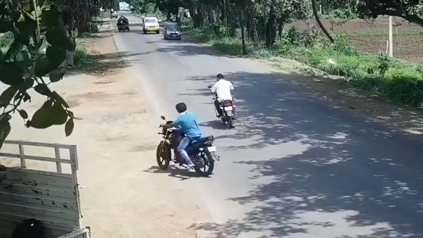 ಕುಡಿದು ವಾಹನ ಚಾಲನೆ ಮಾಡಿ ಅವಾಂತರ ಸೃಷ್ಟಿಸಿದ ಬೈಕ್ ಸವಾರ