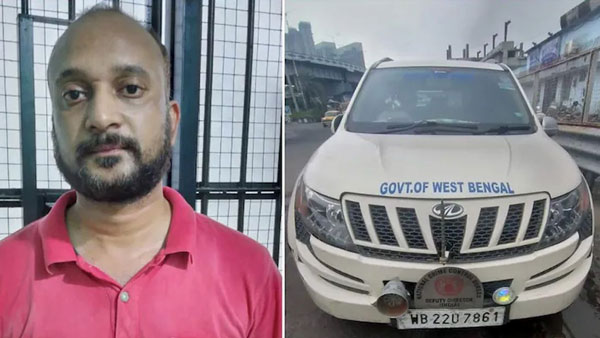 ಕಾರಿನಲ್ಲಿ ಸೈರನ್, ಸರ್ಕಾರಿ ಬೋರ್ಡ್ ಹಾಕಿಕೊಂಡು ಸುತ್ತಾಡುತ್ತಿದ್ದ ನಕಲಿ ಸರ್ಕಾರಿ ಅಧಿಕಾರಿ ಬಂಧನ