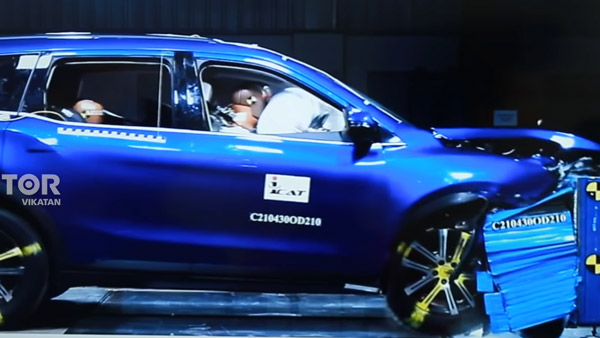 Mahindra XUV700 ಎಸ್ಯುವಿ ಕ್ರ್ಯಾಶ್ ಟೆಸ್ಟ್