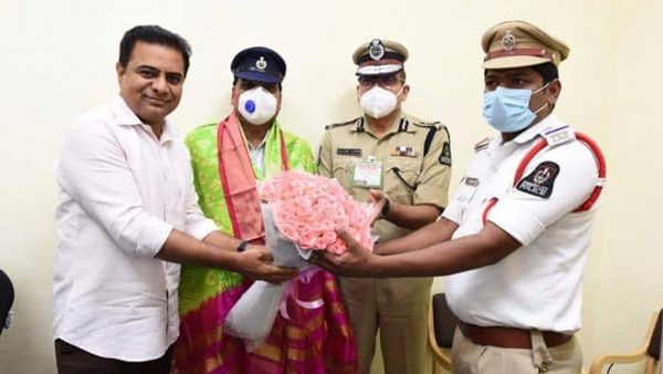 ತಮ್ಮ ಕಾರಿಗೆ ದಂಡ ವಿಧಿಸಿದ ಪೊಲೀಸರನ್ನು ಸನ್ಮಾನಿಸಿದ ಸಚಿವ