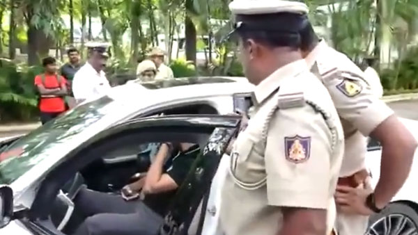 ಟ್ರಾಫಿಕ್ ಪೊಲೀಸರೊಂದಿಗೆ ಶಾಸಕ ಲಿಂಬಾವಳಿ ಪುತ್ರಿ ಕಿರಿಕ್: ನಿಯಮ ಉಲ್ಲಂಘಿಸಿದ್ದಲ್ಲದೇ ದಬ್ಬಾಳಿಕೆ