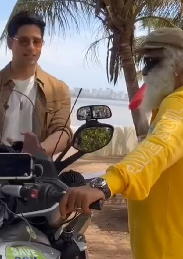 ಸದ್ಗುರು ಜೊತೆ ಬೈಕ್ ರೈಡ್ ಮಾಡಿದ ಬಾಲಿವುಡ್ ನಟ ಸಿದ್ಧಾರ್ಥ್ ಮಲ್ಹೋತ್ರಾ